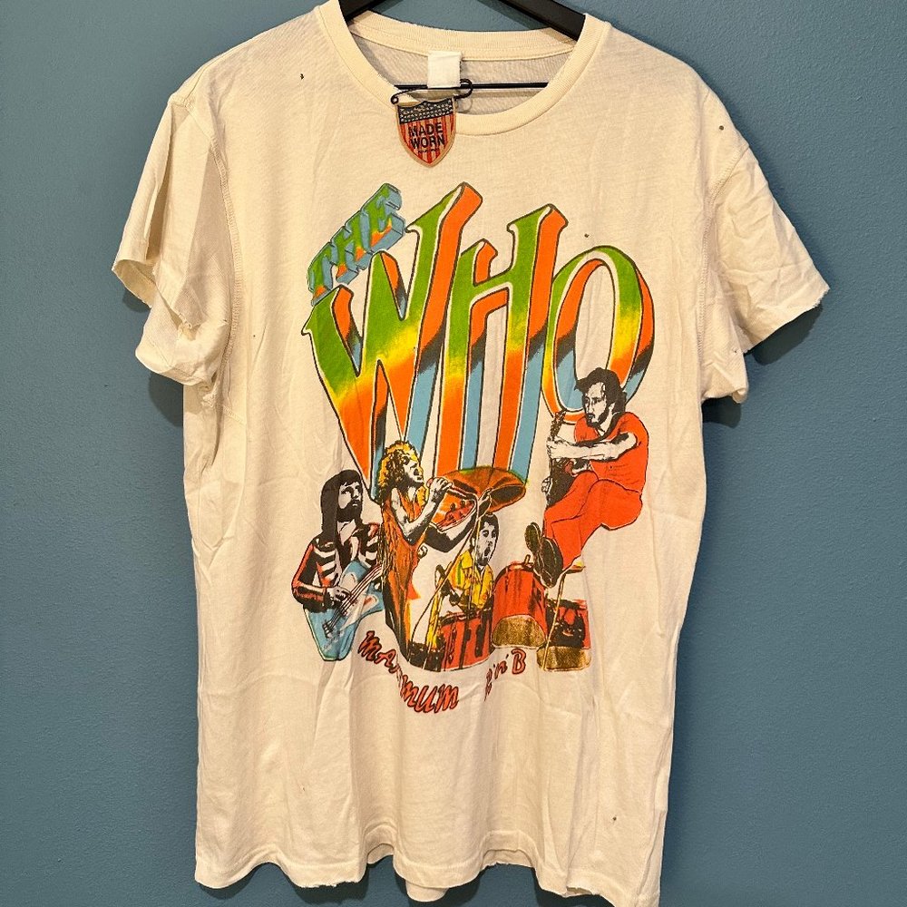 NEW MADEWORN "THE WHO" t-shirt unisex size large - RARE!